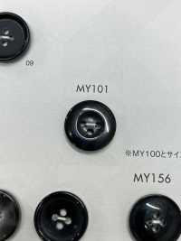 MY101 聚酯纤维树脂水牛风格四孔纽扣 Osaka Plastic Industries（DAIYA BUTTON） 更多图片