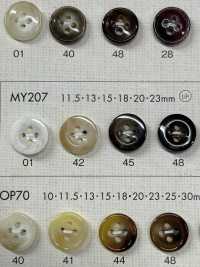 MY207 成人优雅 4 孔聚酯纤维纽扣 Osaka Plastic Industries（DAIYA BUTTON） 更多图片