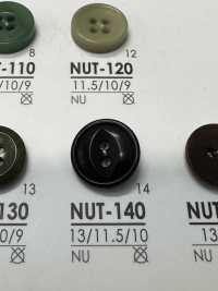NUT140 带 2 个前孔的纽扣，由椰壳制成 爱丽丝纽扣 更多图片
