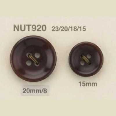 NUT920 象牙果制 表面四孔纽扣