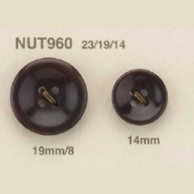 NUT960 象牙果制四孔纽扣