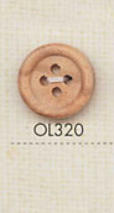 OL320 天然材料 木质 四孔纽扣