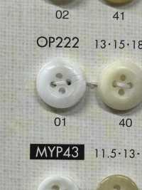 OP222 聚酯纤维树脂四孔纽扣 Osaka Plastic Industries（DAIYA BUTTON） 更多图片