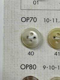 OP70 优雅的玳瑁风格 4 孔聚酯纤维纽扣 Osaka Plastic Industries（DAIYA BUTTON） 更多图片