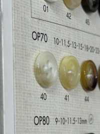 OP70 优雅的玳瑁风格 4 孔聚酯纤维纽扣 Osaka Plastic Industries（DAIYA BUTTON） 更多图片