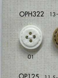 OPH322 自然针法 4 孔纽扣 大阪纽扣（DAIYA BUTTON） 更多图片