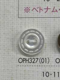 OPH327 带 2 孔边框的纽扣 大阪纽扣（DAIYA BUTTON） 更多图片