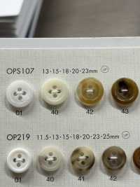 OPS107 优雅奢华的水牛风格4孔聚酯纤维纽扣 Osaka Plastic Industries（DAIYA BUTTON） 更多图片