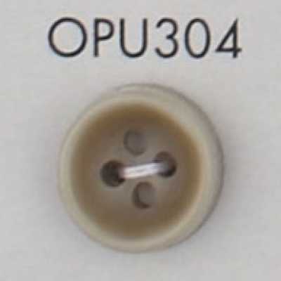 OPU304 用于衬衫·女衬衫的复古可爱四眼聚酯纤维纽扣