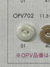OPV702 简单优雅的 2 孔聚酯纤维纽扣，适用于衬衫和衬衫 Osaka Plastic Industries（DAIYA BUTTON） 更多图片
