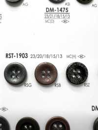 RST1903 用于夹克和西装的 4 孔金属纽扣 爱丽丝纽扣 更多图片