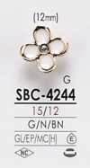 SBC4244 用于染色的花卉图形元素金属纽扣