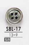 SBL17 黑蝶贝制 表孔四孔纽扣 无色