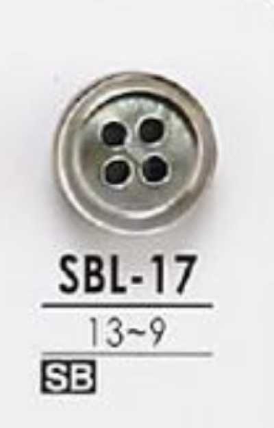 SBL17 黑蝶贝制 表孔四孔纽扣 无色