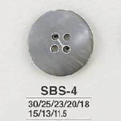 SBS4 黑蝶贝制 正面四孔纽扣