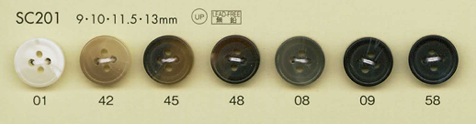 SC201 DAIYA BUTTONS 耐冲击HYPER DURABLE""系列 牛角风聚酯纤维纽扣""