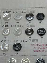 VHD8 DAIYA BUTTONS 防震超耐用""系列仿贝壳聚酯纤维纽扣" 大阪纽扣（DAIYA BUTTON） 更多图片