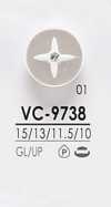 VC9738 染色用针卷水晶石纽扣