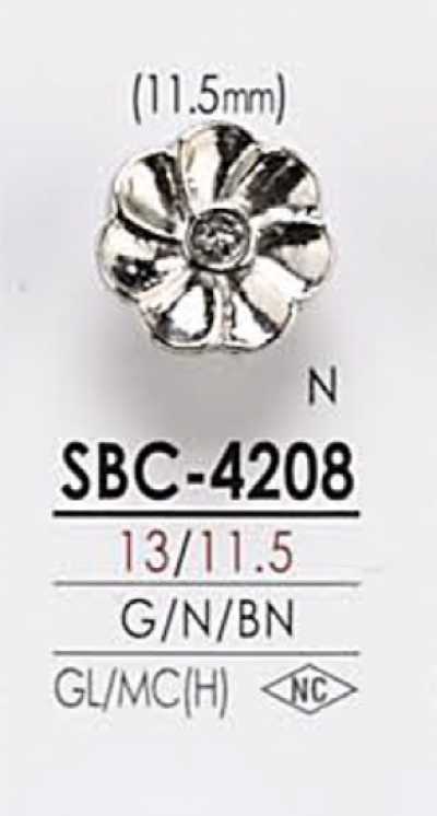 SBC4208 花图形元素 金属纽扣