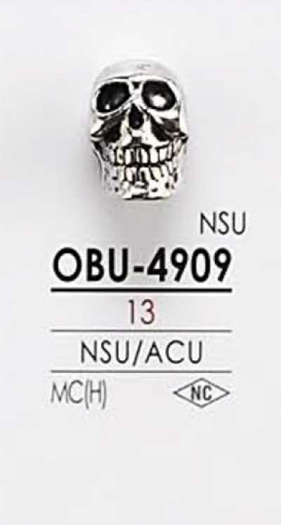 OBU4909 骷髅形金属纽扣