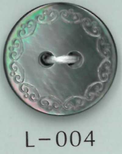 L-004 2孔刻印图案贝壳纽扣