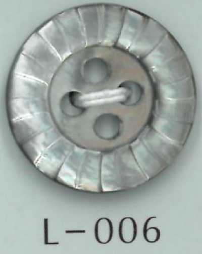 L-006 4孔边缘条纹贝壳纽扣