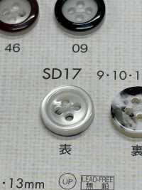 SD17 DAIYA BUTTONS 耐冲击 HYPER DURABLE ""系列仿贝壳状聚酯纤维纽扣"" Osaka Plastic Industries（DAIYA BUTTON） 更多图片