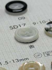 SD17 DAIYA BUTTONS 耐冲击 HYPER DURABLE ""系列仿贝壳状聚酯纤维纽扣"" Osaka Plastic Industries（DAIYA BUTTON） 更多图片