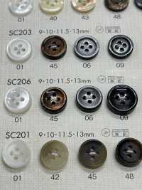 SC206 DAIYA BUTTONS 防震超耐用""系列仿贝壳聚酯纤维纽扣" Osaka Plastic Industries（DAIYA BUTTON） 更多图片