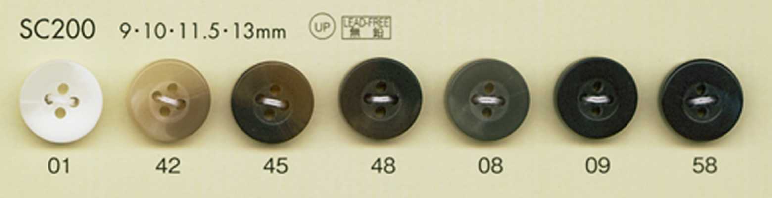 SC200 DAIYA BUTTONS 耐冲击HYPER DURABLE""系列 水牛纹聚酯纤维纽扣""