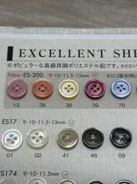 ES200 四孔聚酯纤维纽扣，带高品质仿贝壳有边 大阪纽扣（DAIYA BUTTON） 更多图片