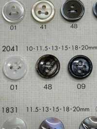 2041 DAIYA BUTTONS仿贝壳聚酯纤维纽扣 Osaka Plastic Industries（DAIYA BUTTON） 更多图片