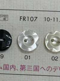 FR107 DAIYA BUTTONS纽扣聚酯纤维仿贝壳（花朵图案） 大阪纽扣（DAIYA BUTTON） 更多图片