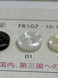 FR107 DAIYA BUTTONS纽扣聚酯纤维仿贝壳（花朵图案） 大阪纽扣（DAIYA BUTTON） 更多图片