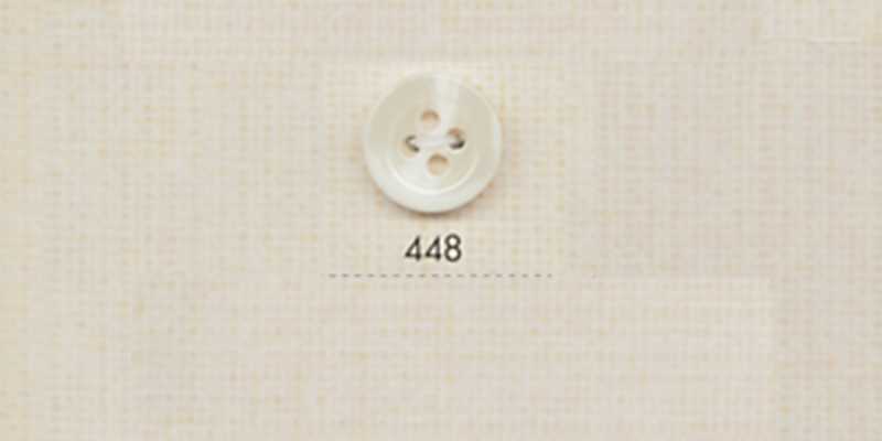 448 DAIYA BUTTONS 四孔仿水牛角聚酯纤维纽扣(白)