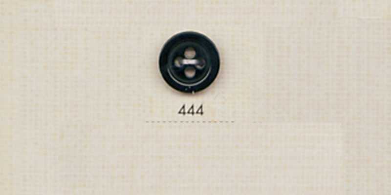 444 DAIYA BUTTONS 四孔水牛纹聚酯纤维纽扣（黑）