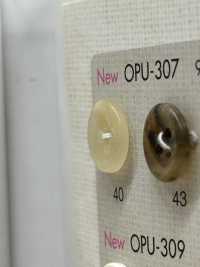 OPU307 玳瑁纹四孔聚酯纤维纽扣 Osaka Plastic Industries（DAIYA BUTTON） 更多图片