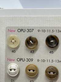 OPU307 玳瑁纹四孔聚酯纤维纽扣 Osaka Plastic Industries（DAIYA BUTTON） 更多图片
