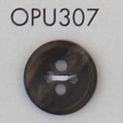 OPU307 玳瑁纹风格 四孔 聚酯纤维纽扣