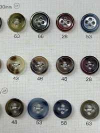 OP80 彩色水牛风格 4 孔聚酯纤维纽扣 Osaka Plastic Industries（DAIYA BUTTON） 更多图片
