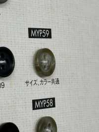MYP59 用于衬衫和夹克的水牛风格 4 孔聚酯纤维纽扣 Osaka Plastic Industries（DAIYA BUTTON） 更多图片