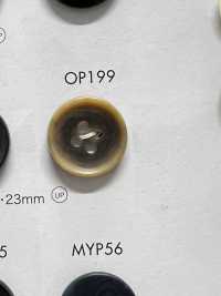 OP199 优雅的水牛状哑光 4 孔聚酯纤维纽扣 Osaka Plastic Industries（DAIYA BUTTON） 更多图片