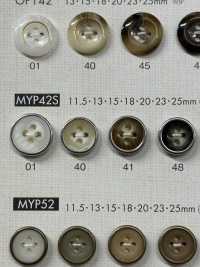 MYP42 优雅的古董金色 4 孔聚酯纤维纽扣 Osaka Plastic Industries（DAIYA BUTTON） 更多图片