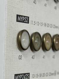MYP52S 优雅的银色 4 孔聚酯纤维纽扣 Osaka Plastic Industries（DAIYA BUTTON） 更多图片