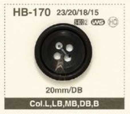 HB-170 天然材料 水牛 西装・夹克用 四孔 动物角 纽扣