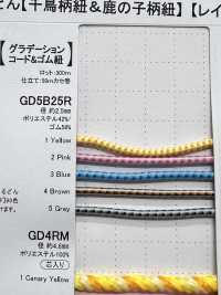 GD5-B25R 渐变弹力松紧带2.5MM Cordon 更多图片