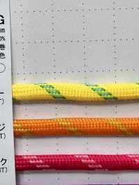 QR-400G 聚酯纤维4片式花纹绳子4MM[缎带、带、绳子] Cordon 更多图片