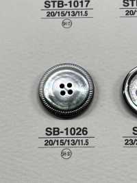 SB-1026 黑蝶贝贝壳材质，正面4孔，光面纽扣 爱丽丝纽扣 更多图片
