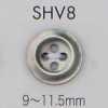 SHV8 4 孔镶边贝壳纽扣