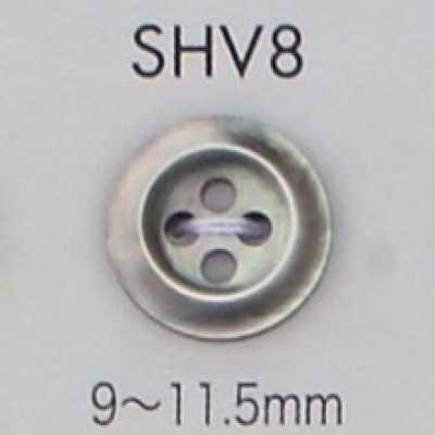 SHV8 四孔 带边贝壳纽扣